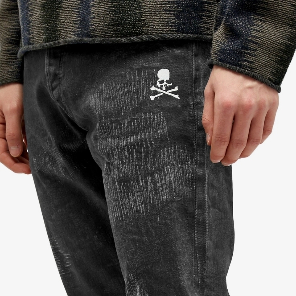 Mastermind X John Elliott shattered Japan jean rare authentic 30w cast 2 denim🆕